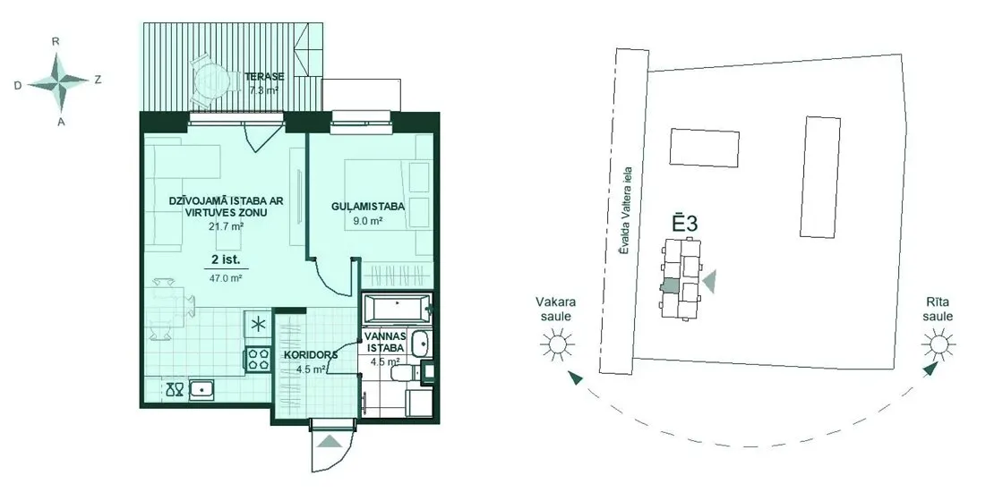 Rīga, Dreiliņi, Ēvalda Valtera iela 44